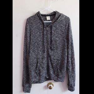 Abercrombie & Fitch grey and black zip-up